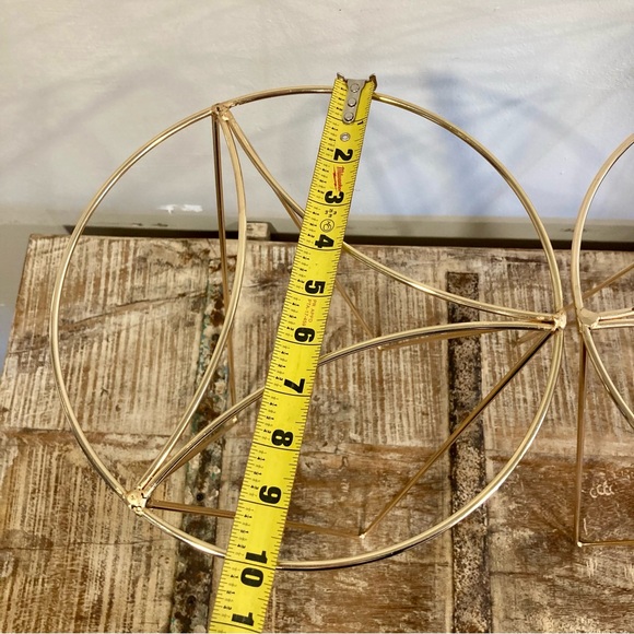 2 Wire Plant Stands Gold Tone with Hairpin Legs 13” Tall - Picture 13 of 17